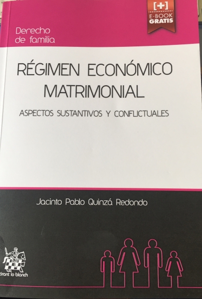 Novedad editorial: Régimen económico matrimonial por el Dr. Pablo Quinzá Redondo