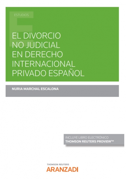 Novedad editorial: “El divorcio no judicial en Derecho Internacional Privado”