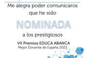 La Doctora Pilar Diago nominada a los Goya de la educación 